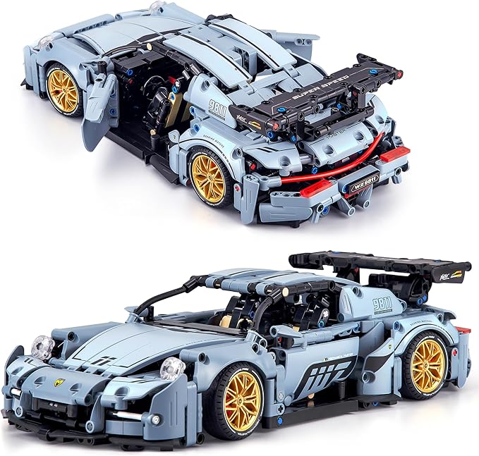 HIGH GODO Technic Car Building Blocks Set for Adults 1465 Pieces 1:14 Super Sports Vehicle Model Building Kits Racing Car Collectible Gifts for Men Teenagers Boys Aged 12+