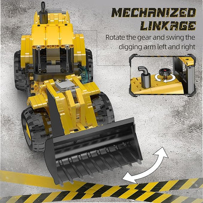 Mould King 17084 Wheel Loader Construction Toy Buildable Bulldozer Construction Vehicle Building Set Realistic Loading Shovel for Adult (910 PCS)