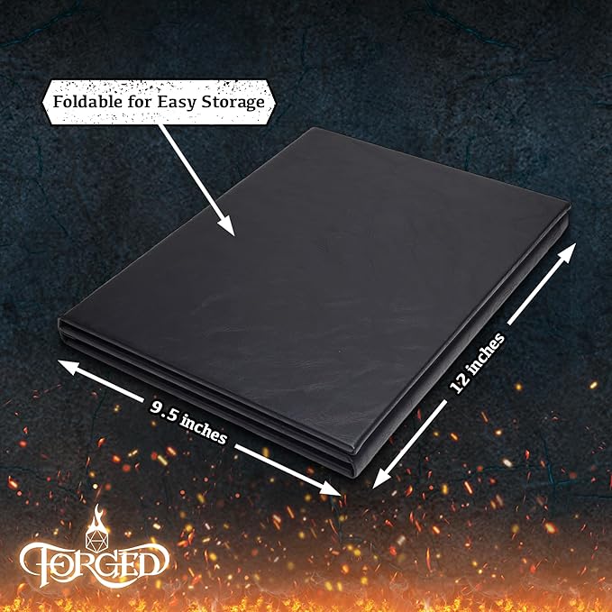 Game Master Screen - 30in Portrait DM Screen Compatible with Dungeons and Dragons and Other TTRPG - Faux Dragon Skin with Clear Dry Erase 8.5 x 11 Pockets - Slipcase Stores with DND Books - Black