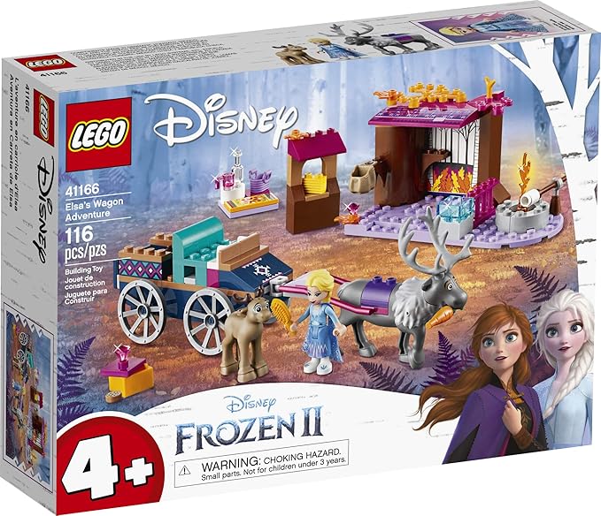 LEGO Disney Frozen II Elsa's Wagon Carriage Adventure 41166 Building Kit with Elsa &amp Sven Toy Figure (116 Pieces)