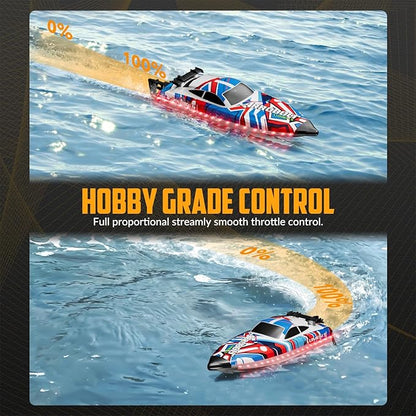 volantexrc Brushless RC Boats for Adults 35+MPH Fast Remote Control Boat for Lakes Full Proportional Boats High Speed RC Boat for Adults (79706)