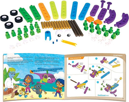 Thames &amp Kosmos Kids First Aircraft Engineer | STEM | 32 Page Full-Color Illustrated Storybook | Ages 3+ | Preschoolers &amp Kindergartners | Develop Fine Motor Skills | Parents' Choice Gold Awar