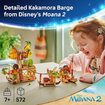 LEGO Disney Moana 2 Kakamora Barge Kids Toy - Pretend Play Building Set for Boys and Girls Ages 7+ - 9 Characters Including Moana Maui Kotu and HeiHei - Gift Idea for Birthdays - 43258