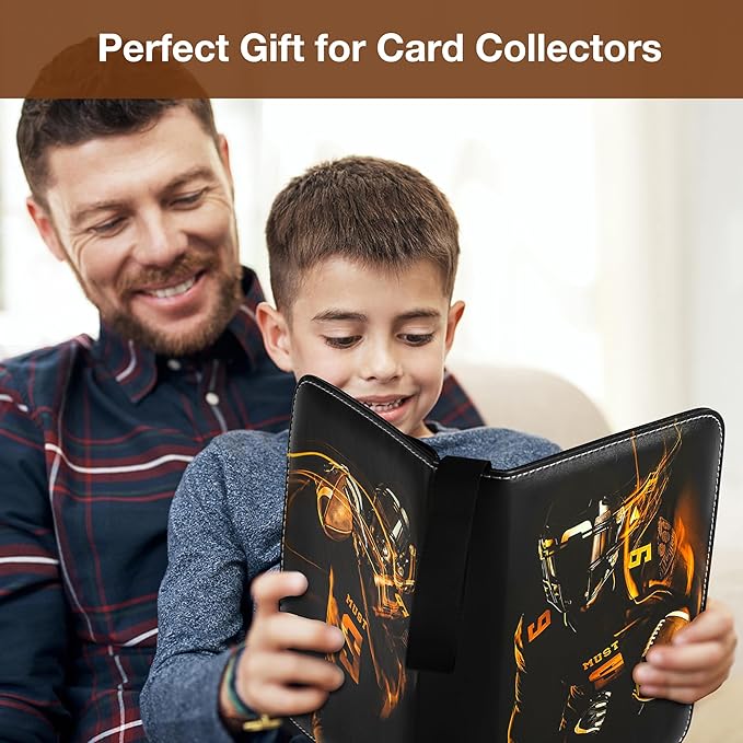 Football Card Binder2025-2026 Sports Trading Card with Sleeves Holder Album990 Pockets Rugby Card Holder Sheets Display Storage Protectors for Collectors Boys and Girls Gift
