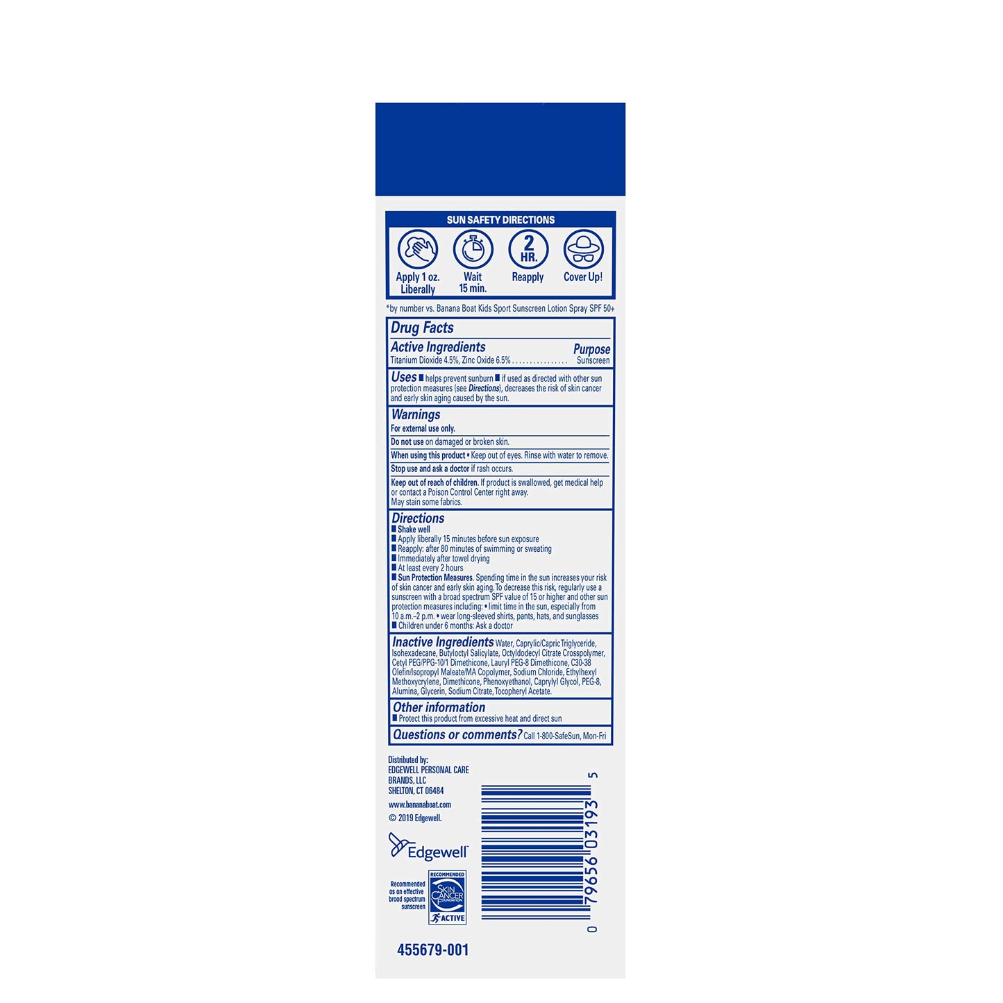 Banana Boat 100% Mineral Kids Sunscreen Lotion SPF 50, Twin Pack | Banana Boat Mineral Sunscreen for Kids, Childrens Sunblock SPF 50, Oxybenzone-Free, 6oz each (Pack of 2)