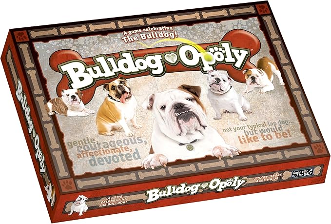 Late for The Sky Bulldog-Opoly Board Game – Bulldog Lovers Family Game Property Trading Dog Theme 2–6 Players Ages 8+ Great Gift for Dog Owners