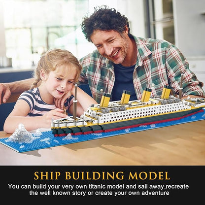 Titanic Micro Mini Building Set1878 Pieces Big Ship Model Building ToysDIY Educational Toys 3D Puzzle KitSTEM Ship Creative Project Model Building Set Birthday for AdultsKids