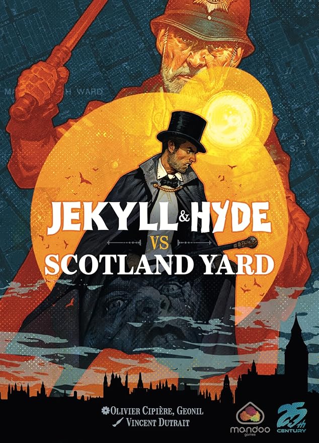 Jekyll &amp Hyde vs. Scotland Yard by 25th Century Games – Cooperative Trick Taking Board &amp Card Game for Two Players – Story Based Gameplay – for Ages 10+ &amp 20 Min Playtime
