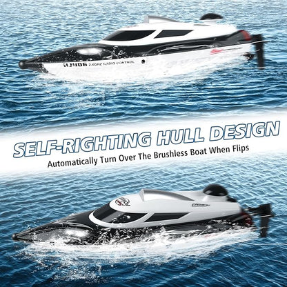 RC Boat-Remote Control Boat for Adults-High Speed 35+ KPH for Pool-Toys for Ages 8-13 (Black)