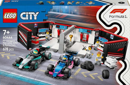 LEGO City F1(R) Mercedes-Benz AMG &amp Alpine Race Car Garage Toy Toy Birthday Present Block Boys Girls Children 7 Years 8 9 Years Old Elementary School Vehicle Car Mini Car 60444