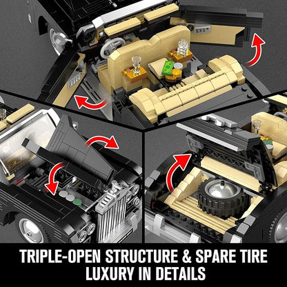 Mould King 10006 Classic Car Building Sets MOC Vintage Luxury Convertible Model Building Blocks Kits Gift for Teens/Adults Collections Enthusiasts (1096+ Pieces