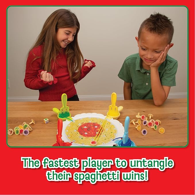 Ready Set Spaghetti Board Game – Kids Games Family Game Multi-Player Board Games for Family Night Preschool Toys Hand-Eye-Coordination Game Ages 6+