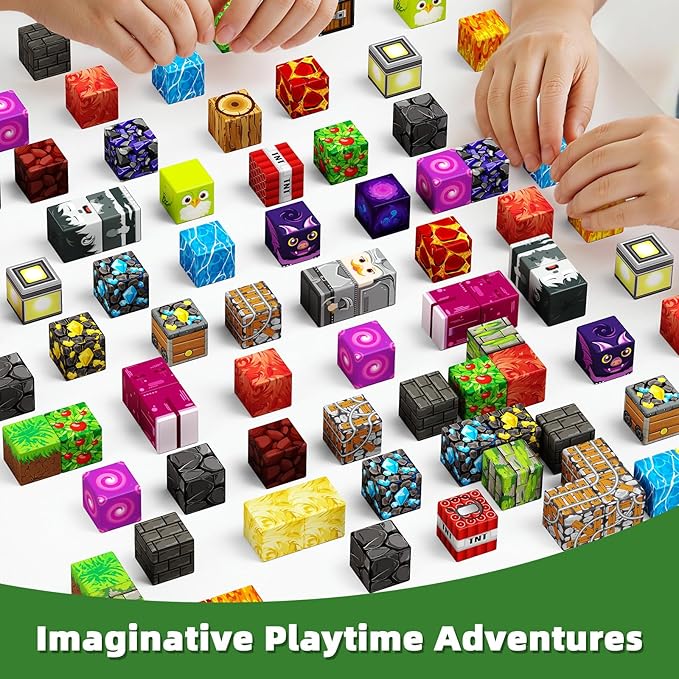 Magnetic Blocks 300PCS Magnetic Building Cube Set for Kids Ages 4-8 Constructions STEM Montessori Stacking Toy Sensory Tiles Building Birthday Toys Gifts for Boys Girls
