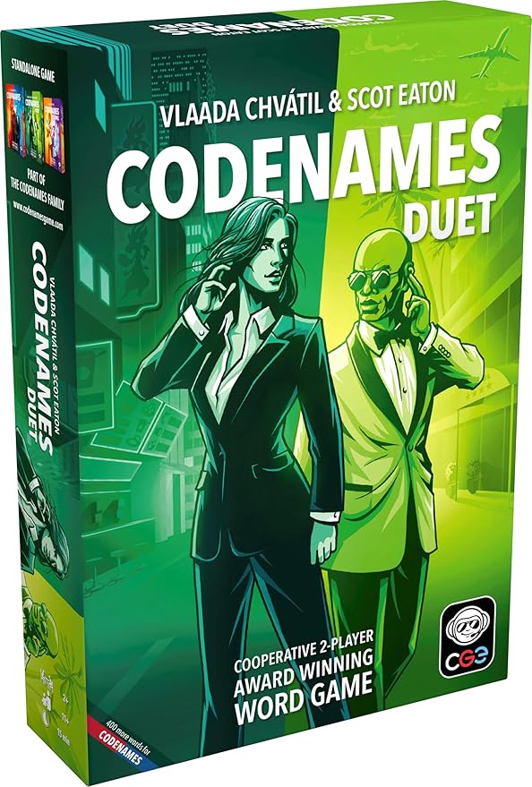 CGE Codenames: Duet Board Game (2nd Edition) The Top Secret Cooperative Word Association Game for Two Players &amp Couples Game Nights