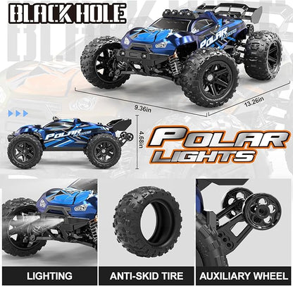 Rc Cars 1:14 All Terrain RC Car for Adults &amp Boys 4WD Off-Road RC Truck High Speed Fast 40+ KPH 4X4 Waterproof Remote Control Car with 2 Rechargeable 1300 mAh Batteries