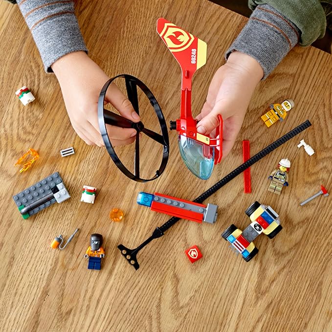 LEGO City Fire Helicopter Response 60248 Firefighter Toy Fun Building Set for Kids (93 Pieces)