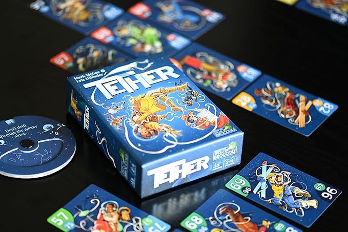 Tether - 2 Player Game for Adults - Small Box Makes it The Perfect Travel Board Game - Unique Mirror Deck Gameplay Where Perspective Matters - Can be Played by Two Teams