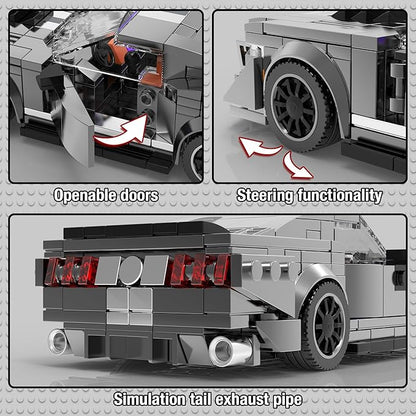 HIGH GODO Super Sports Car Building Set Racing Car Building Kits for Adults and Teens 14+Collectible Model Cars Construction Blocks Toys Gifts (476 Pieces)