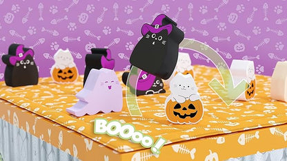 BOOoop by Smirk &amp Dagger: Adorable 2 Player Strategy Board Game with 34 Cat and Kitten Pieces Halloween Edition with New Ghost Cats A Great Gift for Couples Family Adults and Kids Ages 10 and