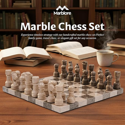 Marble Chess Set 12 Oceanic &amp Verona Travel Chess Set Strategy Board Games with 32 Chess Pieces &amp 2 Extra Queens for Adults Family Games