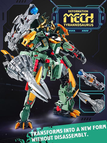 2 in 1 Triceratops Mech Building Blocks SetsDinosaurs Transform Robot Building ToysDinosaurs Mecha Building Kits Robotics Model for Boys Adult Age 8-14 (Triceratops)