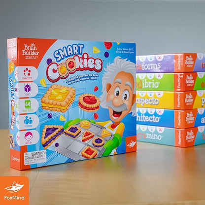 FoxMind Games: Smart Cookies Logic Puzzle Game Deduction Game for Kids Ages 6+ and Brain Teaser Lovers STEM Learning Toy from Brain Builder Series Develops Problem-Solving Skills 1+ Players