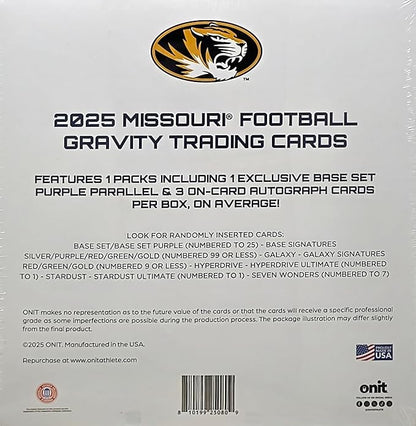 2025 Onit Gravity College Football Card Breaker Edition Box (Missouri Tigers)