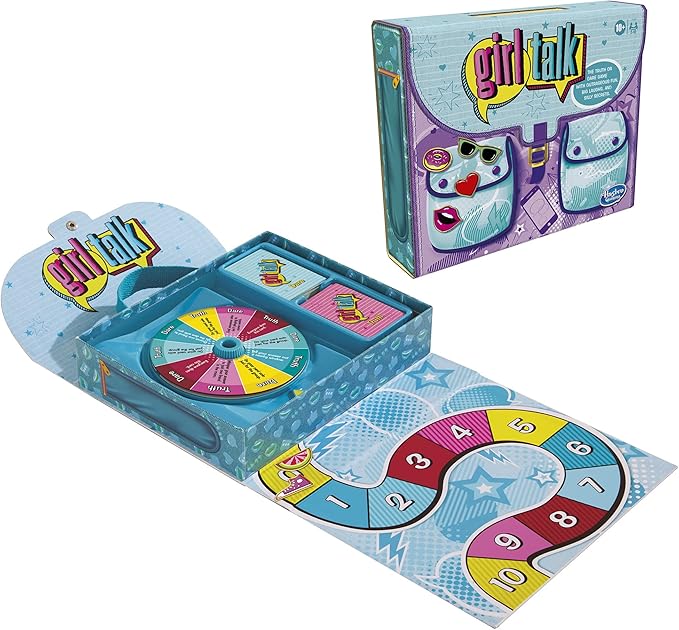 Hasbro Gaming Girl Talk Truth or Dare Board Game for Teens and Tweens Inspired by The Original 1980s Edition Ages 10 and Up for 2-10 Players