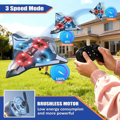 Foam Remote Control Airplanes for Kids &amp Adults | RC Fighter Jet with Light 360° Flip Fighter Jet Toys Stunt Roll Airplane Toy Great for Beginners Christmas &amp Birthday Gift for Kids Boys Ag