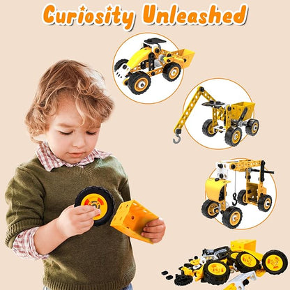 STEM Building Toys 10 in 1 Construction Set for Preschool Kids Educational Creative Games Holiday Idea Gift for 5+ Years Old Stem Activities for Kids Ages 4-8 5-7 6-8 Boy Birthday Gifts