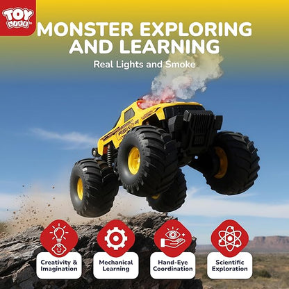 Monster Truck RC Car for Kids 2.4GHz 4WD Off-Road Remote Control Truck with Water Spray Lights &amp Music 360° Rotation Waterproof All-Terrain Car for Boys Ages 6+ Carros De Control Remoto 4x4