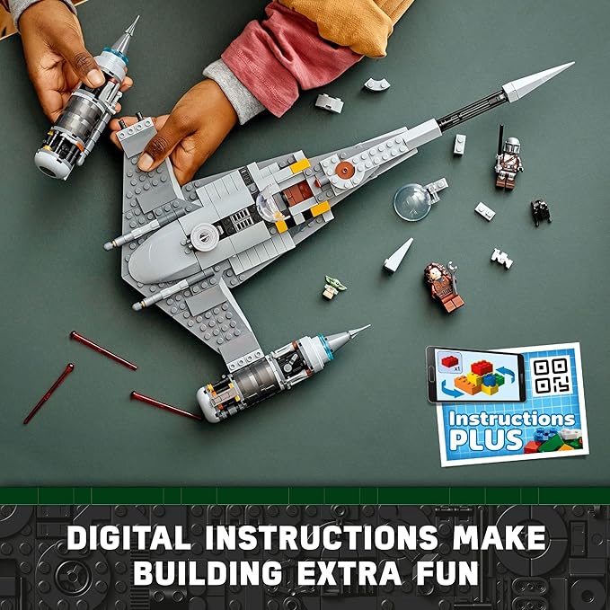 LEGO Star Wars The Mandalorian's N-1 Starfighter 75325 Building Set - The Book of Boba Fett Featuring Baby Yoda Grogu and Droid Toy Figures Birthday Gift idea for Kids Boys &amp Girls Ages 9+