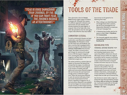 Modiphius Entertainment: County Road Z: Core Rulebook - Hardcover RPG Book Rural Survival in The Zombie Apocalypse 184pgs Solo Tabletop Roleplaying