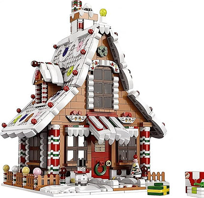 General Jim's Christmas Gingerbread House kit Building Block Bricks Set A Great Holiday Present Idea for Christmas (1455 Pieces) Modular Building Great for Teens and Adults