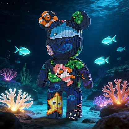 Ocean Bear Building Blocks (7000 PCS) Creative Animal Brick Set for Kids &amp Adults Micro Building Blocks Teddy Blocks Children Toys for Christmas Halloween Anniversary