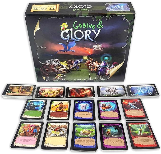 Goblins &amp Glory Strategy Board Game – Fantasy Deck Building Adventure with Heroes Monsters &amp Quests – Fun Card Game for Adults &amp Teens Ages 14+ 3–5 Players 30+ Minute Gameplay