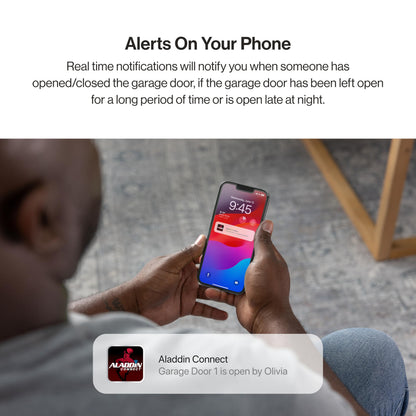 Genie Aladdin Connect Smartphone Garage Door Opener – Monitor, Open & Close Your Garage Door from Anywhere Using Your iPhone or Android Device