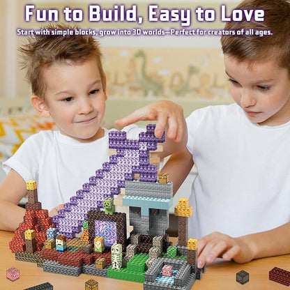 JIMI Building Blocks Set Premium Interlocking Blocks with Characters &amp Vivid Scenes - Creative Construction Toy for Kids 6+ &amp Builders STEM Learning Toy