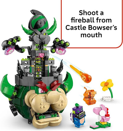 LEGO Super Mario Prince Florian &amp Castle Bowser Building Toy - Pretend Play Set for Boys &amp Girls Ages 9+ - Building Blocks for Kids W/Digital Action &amp 4 Toy Figures - Gift Idea for Birthd
