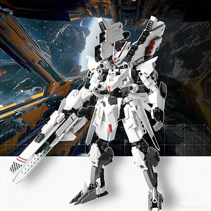 Mech Robot Building Blocks Set Movable Joints Construction Toy 654PCS Creative Collectible Action Figure Model Kit for Kids and Hobbyists Ages 6+