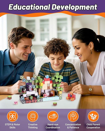 200 PCS Magnetic BlocksMagnetic Building BlocksMagnet Toys for KidsBlocks Magnet SetStacking Magnets School STEM Toys for Boys and Girls Age 3+ Years Old