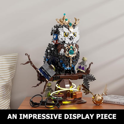 Ideas Magic Owl Flower Animal Building SetCollectible Bird Model Compatible with Lego for Adults Creative Gifts for Adults or Teens Kids 14+ (1288 Pcs)