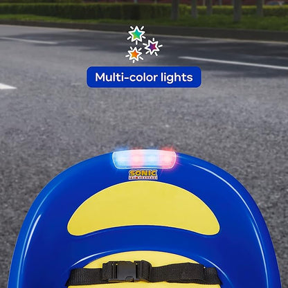 Sonic The Hedgehog Bumper Car for Kids 2 Speed Electric Vehicle Toddler Bumper Car with Remote Control and 360 Degree Turning 6V Motor LED Lights Gifts for Toddlers Large