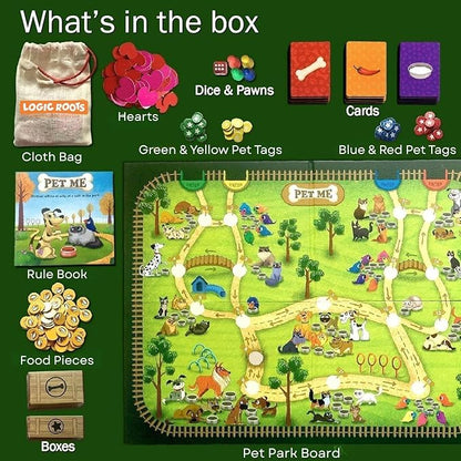 Multiplication and Division Game - Fun Math Board Game Easy Start STEM Toy Educational Gift for Kids (Girls &amp Boys) Homeschoolers Grade 1 and Up (Pet Me)