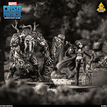 Marvel: Crisis Protocol Elsa Bloodstone &amp Man-Thing Character Pack - Adds New Legion of Monsters Leadership! Tabletop Superhero Game Ages 14+ 2 Players 90 Min Playtime Made by Atomic Mass Game