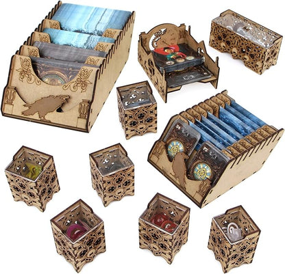 TowerRex Organizer for Mysterium Board Game and Hidden Signs Secrets And Lies Expansion Storage Instert Accessories Upgrade