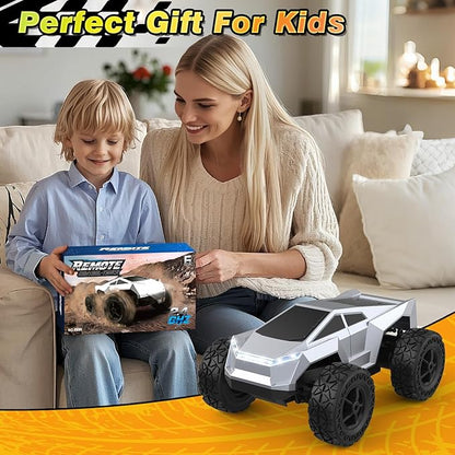 1:18 Scale Remote Control Car Truck 2.4GHz All-Terrain RC Car Toy with LED Lights Boy Toys Monster RC Trucks Birthday Gifts for 4 5 6 7 8 9 10 Year Old Boys Age 4-6 6-8 8-12