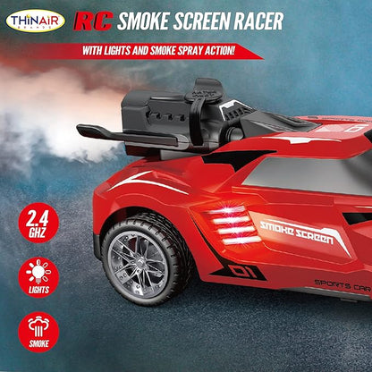 Nature Bound Remote Control Car Smoke Screen Racer 2.4 GHz RC Vehicle with Spraying Mist &amp Light for Kids Sport Racing Hobby Toy for Boys &amp Girls