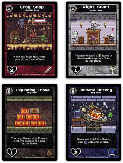 Boss Monster 10th Anniversary Edition by Brotherwise Games | 30 Min Playing Time | 2-4 Players | Ages 13+ | Building Card Game with New Rooms Bosses Spells &amp Modernized Rules