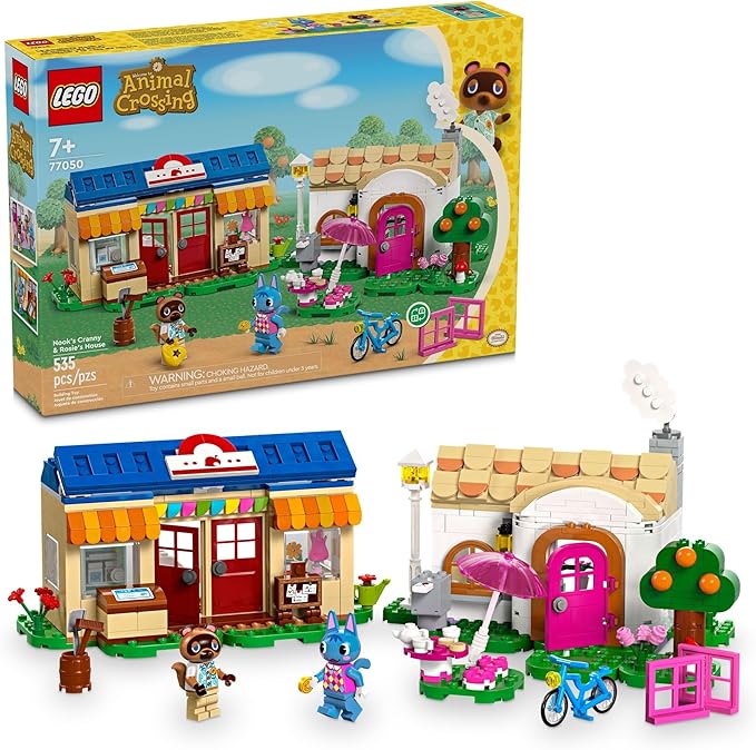 LEGO Animal Crossing Nook’s Cranny &amp Rosie's House Buildable Video Game Toy for Kids Includes 2 Animal Crossing Toy Figures Birthday Gift Idea for Girls and Boys Aged 7 and Up 77050